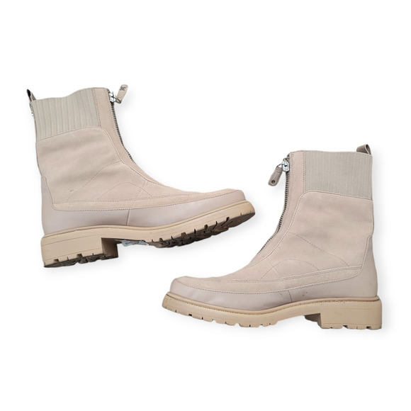 Sam Edelman Leone Lug Sole Chelsea Boot Sesame Tan Zip Up Boots Women Sz 10 M - Picture 2 of 13